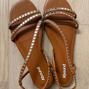 Abound Women's Tan Studded Sandals